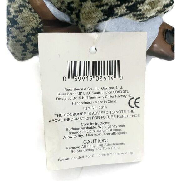 Russ Berrie's Top Dawg Beanbag Doll Kathleen Kelly Critter Factory Ceramic Face - Picture 5 of 11